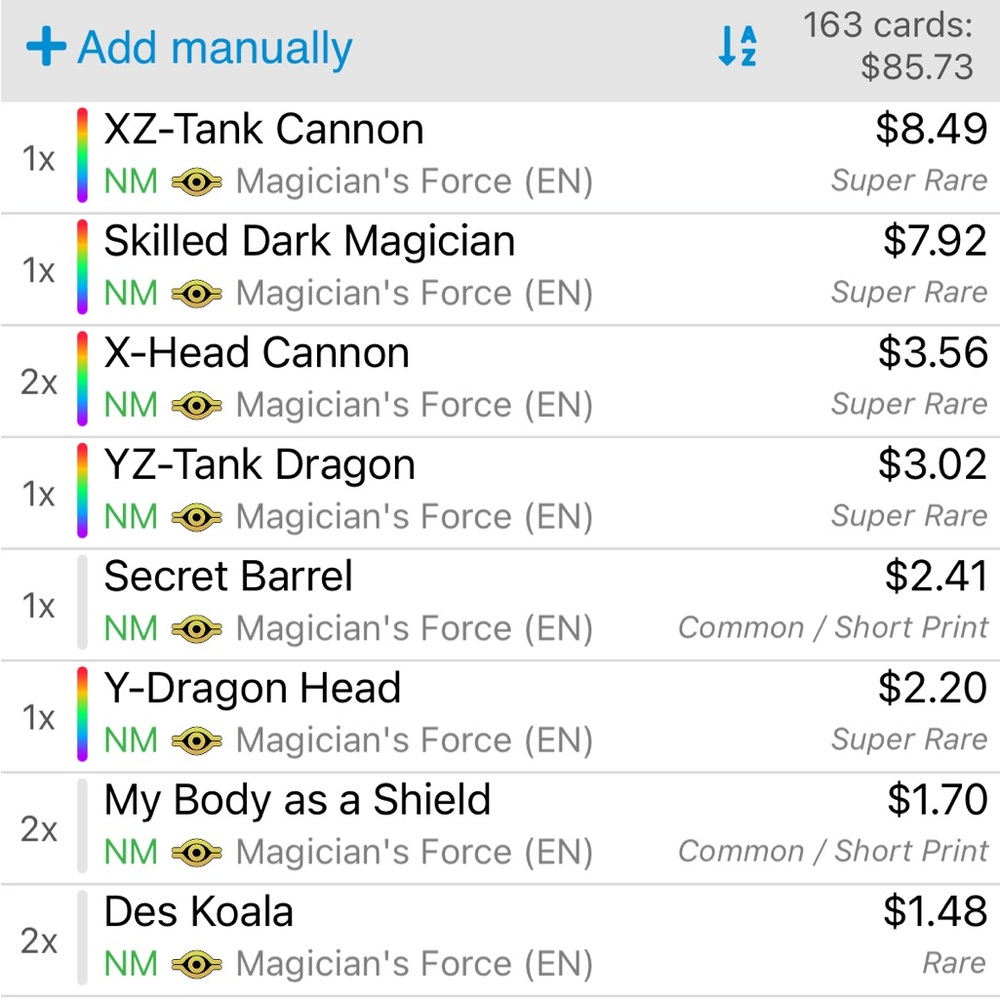 Trading Card Collection - Magician's Force